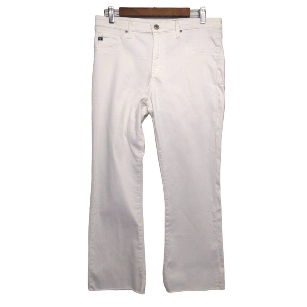 Adriano Goldschmied Women's The Jodi Crop High-Rise Slim Flare Crop White Sz 31R